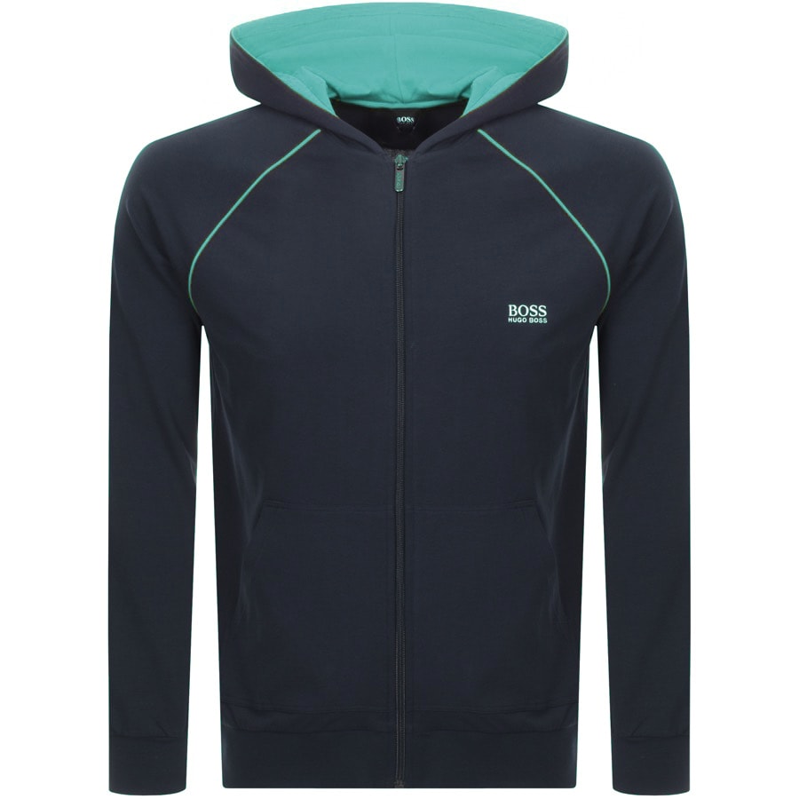 Alternative Image for ProductBOSS Bodywear Lounge Logo Hoodie Navy1